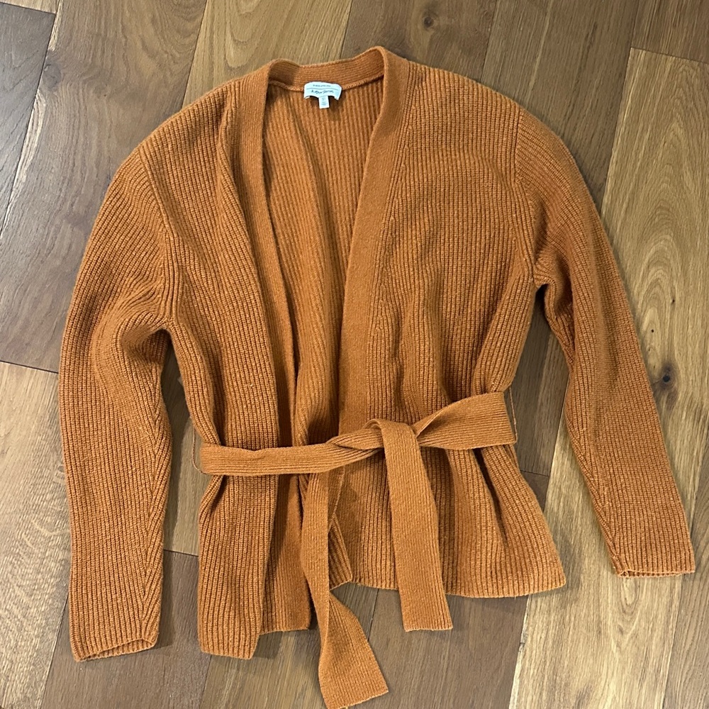 & Other Stories Rust Knit Cardigan